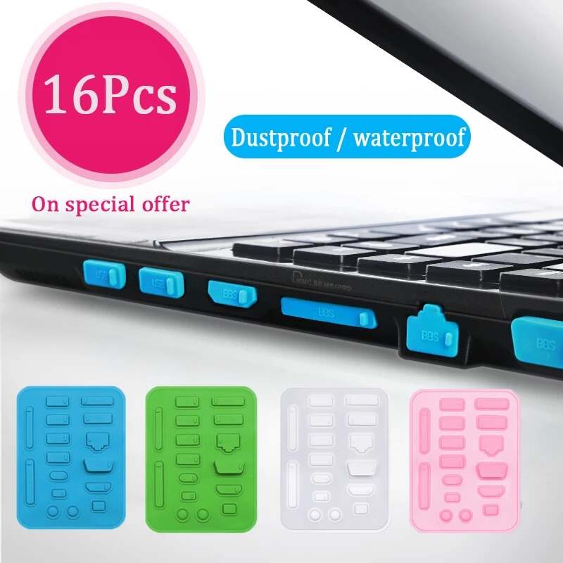 1 세트 유니버설 노트북 안티 먼지 플러그 16pcs  - Laptop Accessories Protector 리뷰 및 가격
