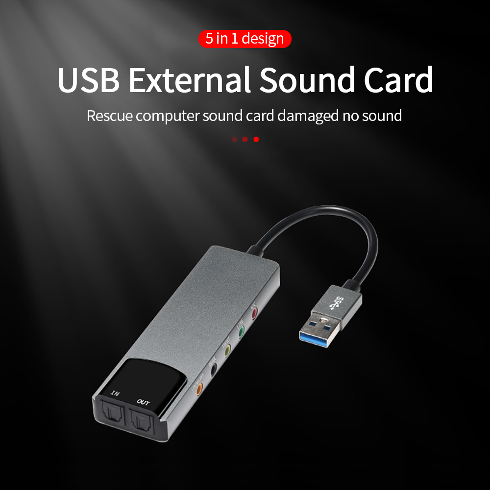 외부 USB 광학 사운드 카드 6-in-1 USB 오디 - Laptop Accessories Headphones 리뷰 및 가격