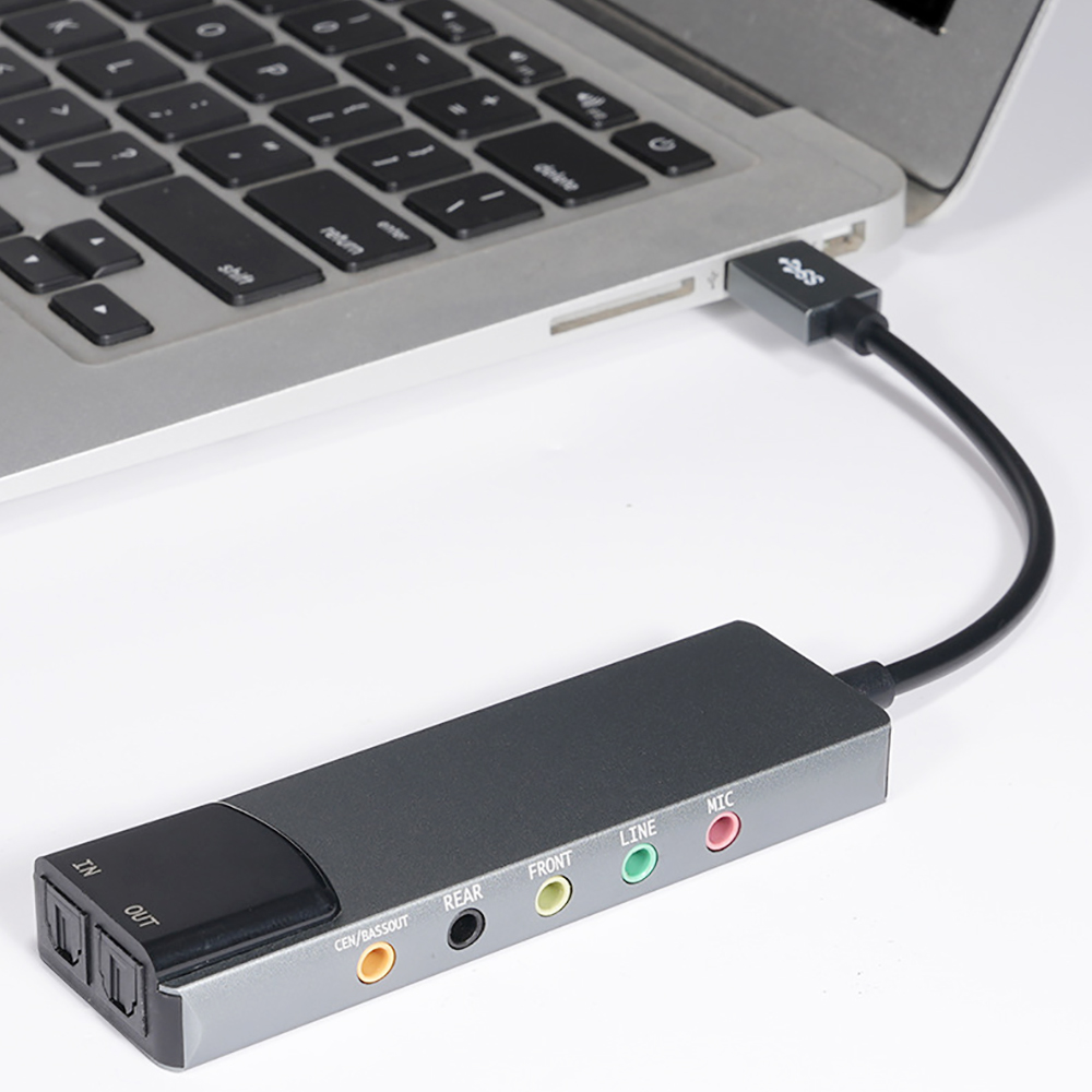 외부 USB 광학 사운드 카드 6-in-1 USB 오디 - Laptop Accessories Headphones 리뷰 및 가격