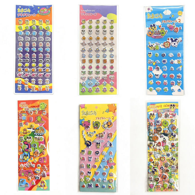 6Pcs Tamagotchi 만화 버블 스티커 창의력  - Laptop Accessories 리뷰 및 가격