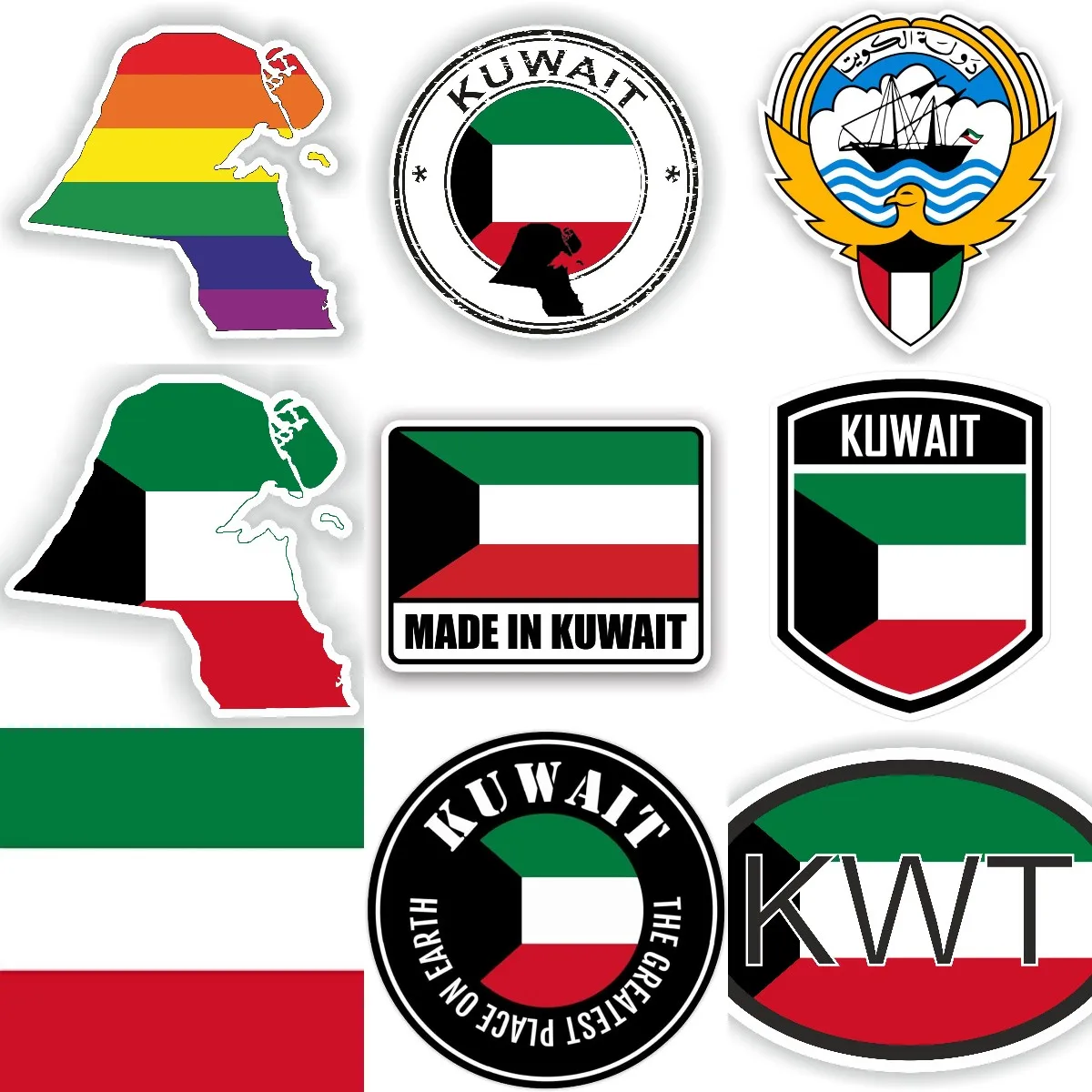 KWT 쿠웨이트 국기 지도 국가 상징 크리에이티브 PV - Laptop Accessories Kuwait 리뷰 및 가격