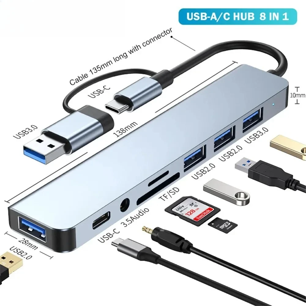 8-in-1 USB C 허브 확장기 멀티포트 어댑터 타 - Laptop Accessories Must Have 리뷰 및 가격