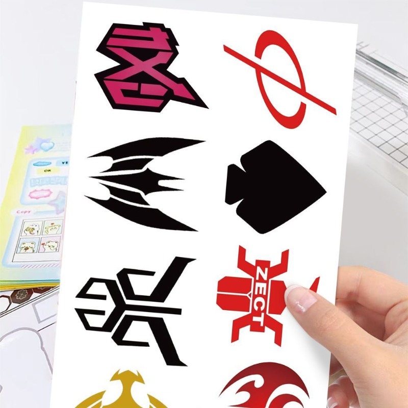 60 시트 가면 라이더 로고 스티커 크리 에이 티브 데 - Laptop Accessories 리뷰 및 가격